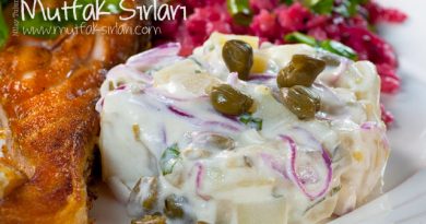 Somon Tava ve Kaparili Patates Salatası