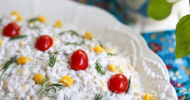 Labneli Nohutlu Buğday Salatası